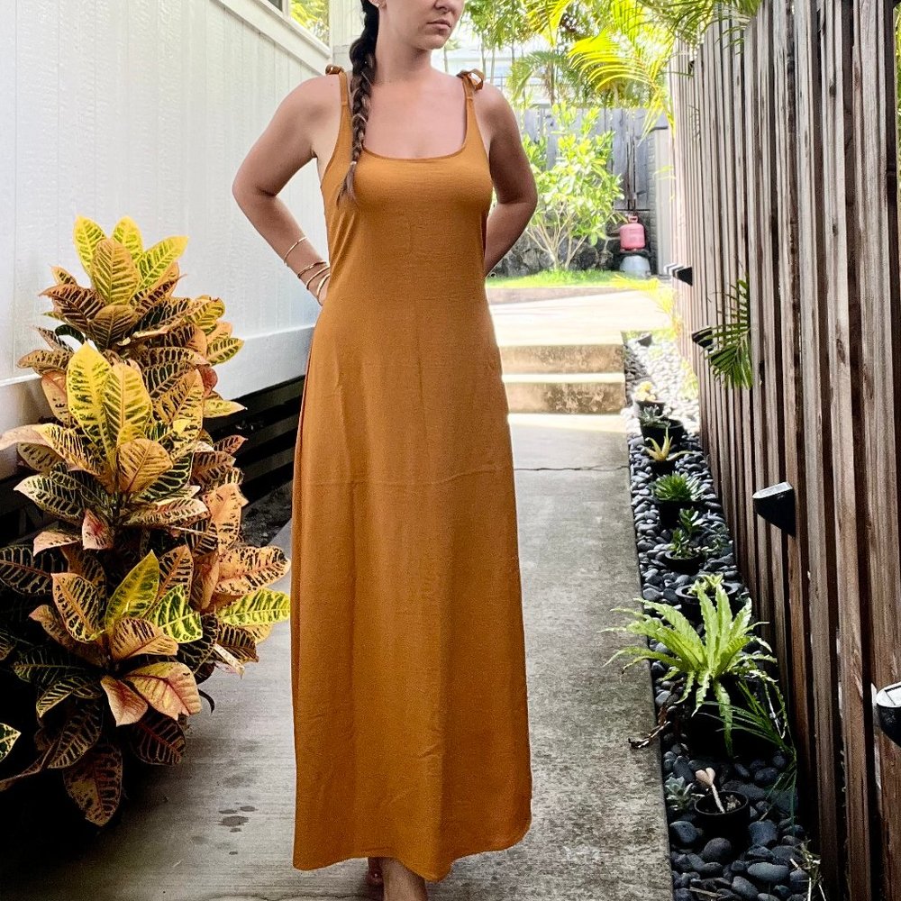 Lulu's Orange Maxi Dress